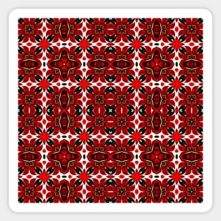 Red and Green Christmas Pattern Number 25 Sticker